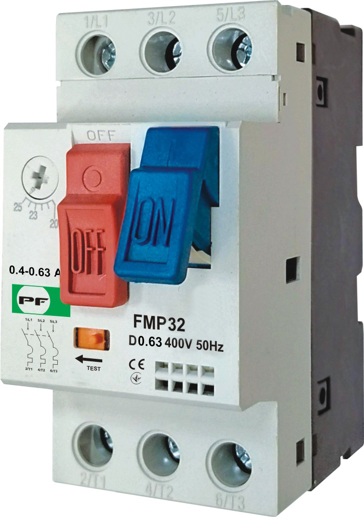 Automatinis jungiklis variklių apsaugai FMP32    0.63A