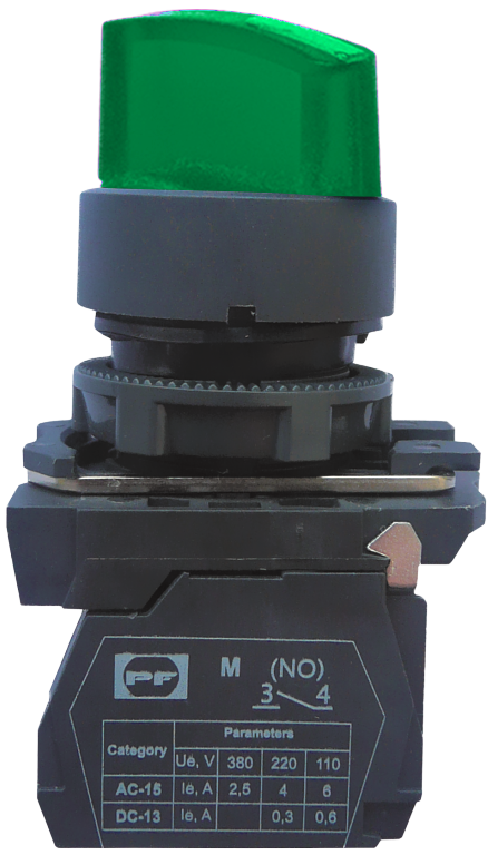 Plastic button switch FP5-AK2365230 1NO (green)